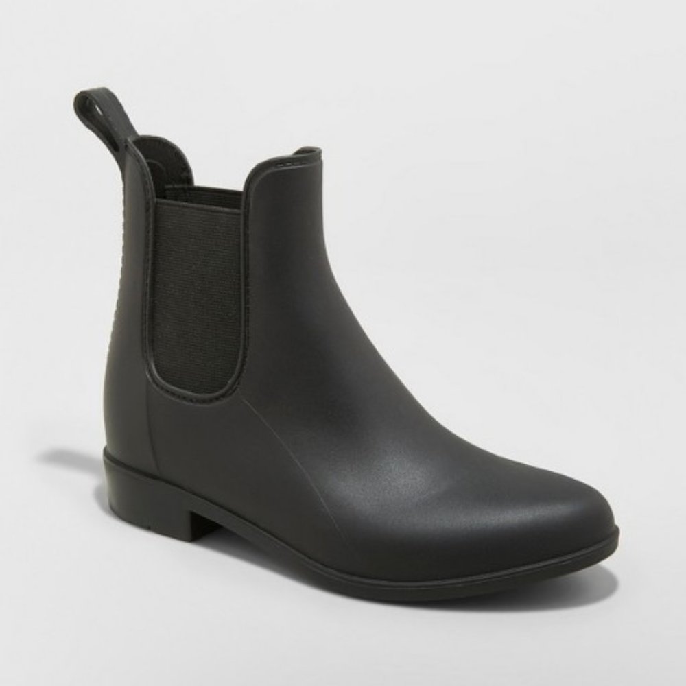 Black Women's Chelsea Rain Boots